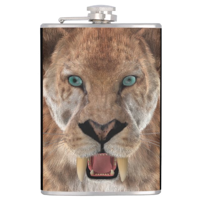 Petaca Tigre Dientes de Sable o Smilodon (Anverso)