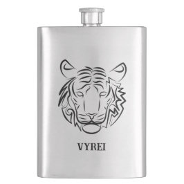 Petaca Tigre tribal blanco y negro