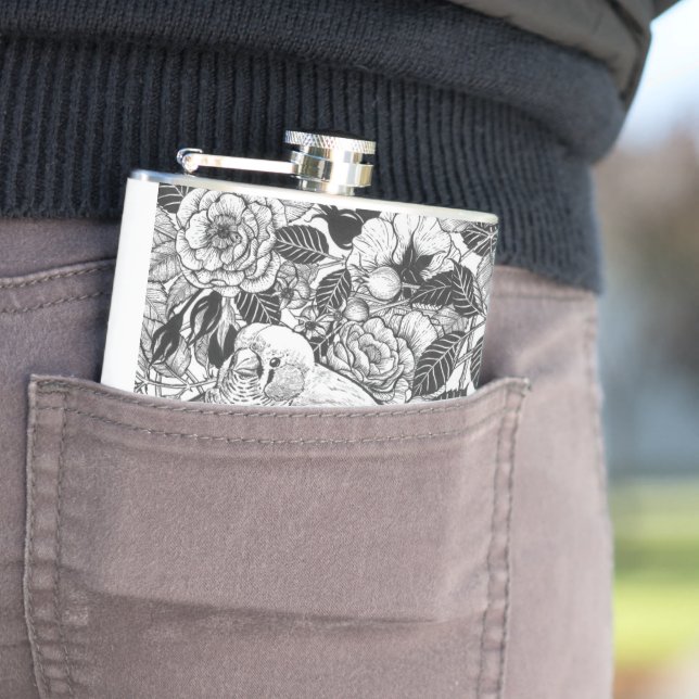 Petaca Tinta de cebra y arbusto rosa (In Situ)