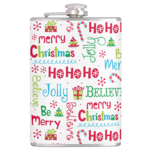 Petaca Tipografía caprichosa de Feliz Navidad