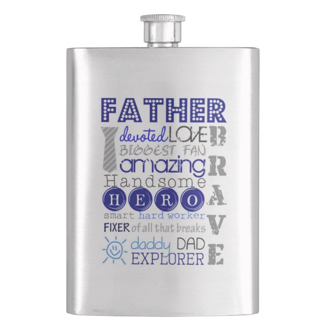 Petaca Tipografía clásica del matraz/papá (Anverso)