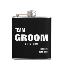 Petaca Tipografía de novias de equipo Vinyl Wraped Flask