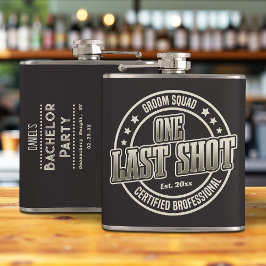 Petaca Tipografía divertida de soltero de padrino vintage