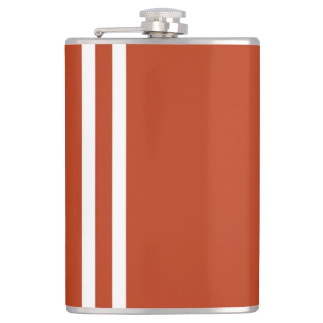Petaca Tira blanca y máscara Naranja (Anverso)