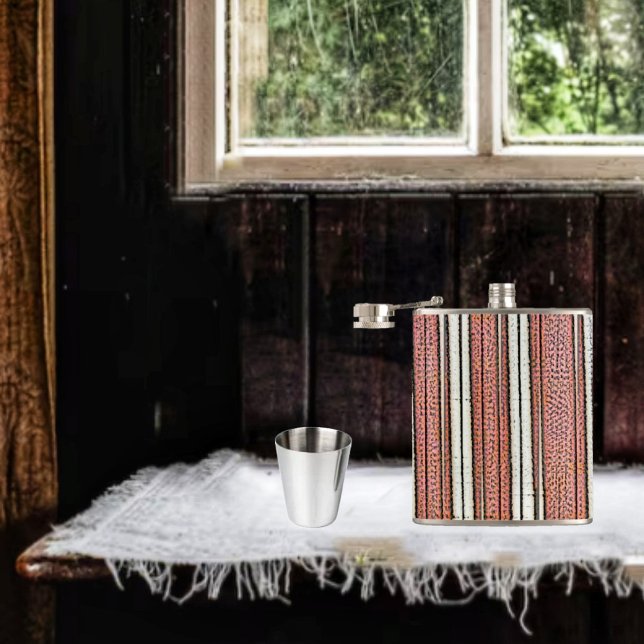 Petaca Tiras de Beribboned (The Beribboned Stripes Flask , has an Art Deco look to its design!)