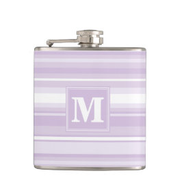 Petaca Tiras moradas monogramo