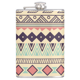 Petaca Tiras tribales aztecas: Ilustracion vintage