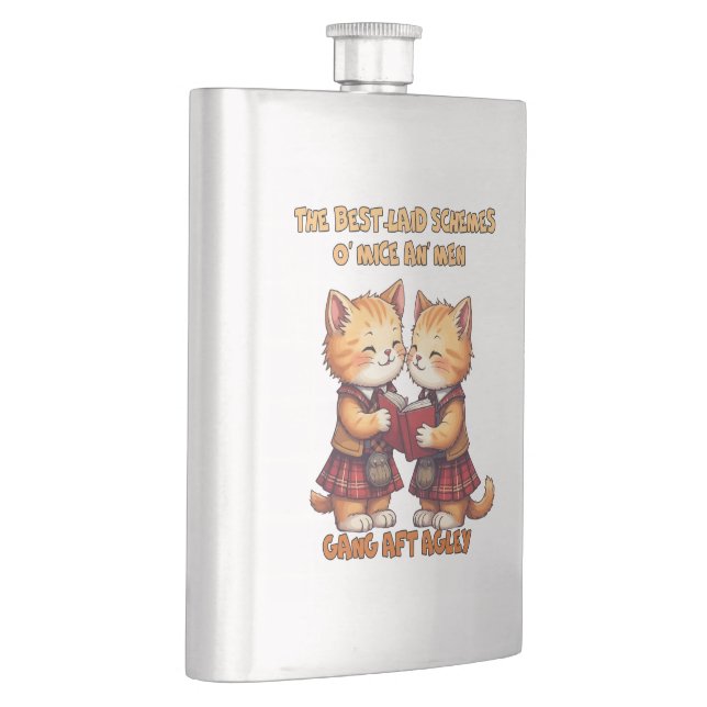 Petaca To A Mouse Orange Cats Reciting Burns (Derecha)