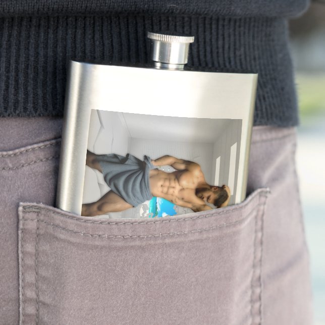 Petaca Toalla de hombre de SlipperyJoe rota pared de ladr (In Situ)