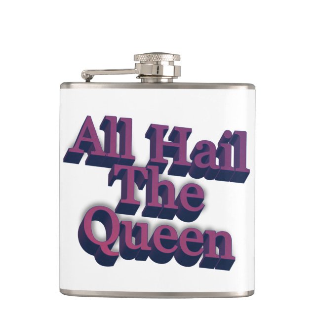 Petaca Todos Saltan El Texto Reina 3D (Anverso)