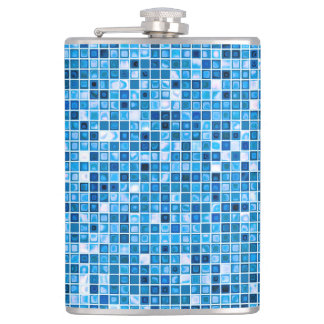 Petaca Tonos De Baldosas Azules "Aguas" Mosaicas