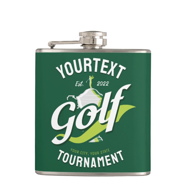 Petaca Torneo de Trofeo Pro Golfer NAME Golf (Anverso)