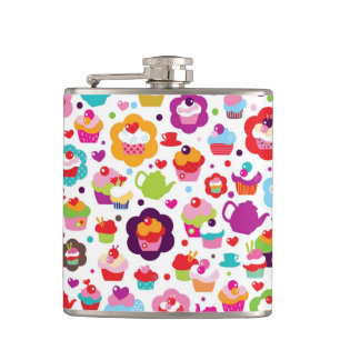 Petaca Torta de la taza y pote lindos del té