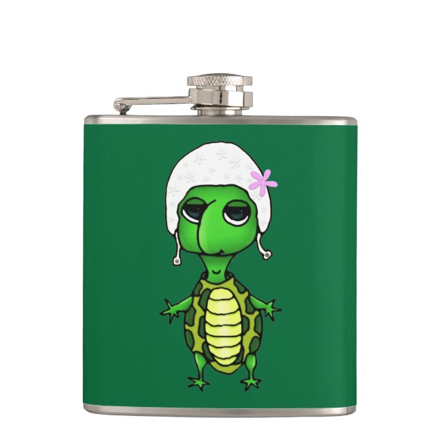 Petaca Tortuga de la natación (Anverso)