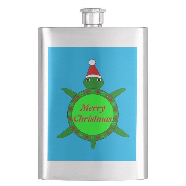 Petaca Tortuga de Navidades cortos con Personalizado de c (Anverso)