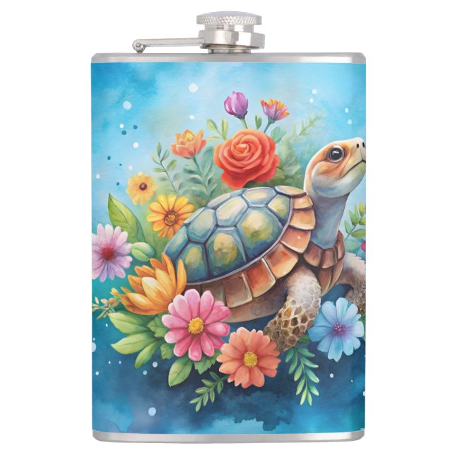 Petaca Tortuga floral (Anverso)