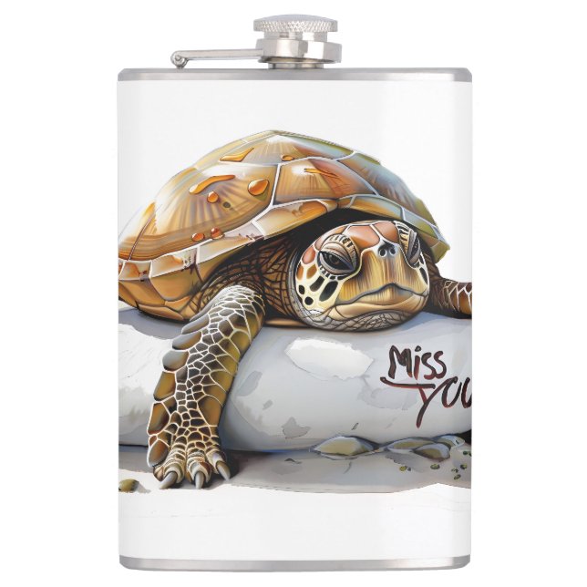 Petaca Tortuga Miss You Flask (Anverso)