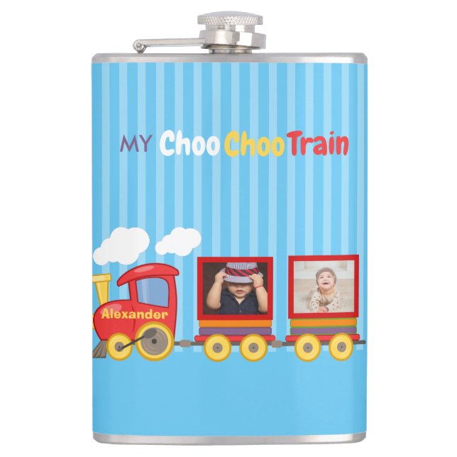 Petaca Toy Train Toddler Boys Birthday Blue (Anverso)