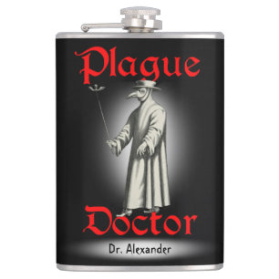 Petaca Traje del pico del pájaro del médico de la plaga