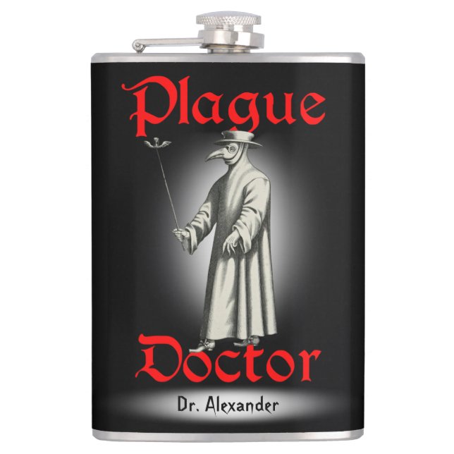 Petaca Traje del pico del pájaro del médico de la plaga (Anverso)