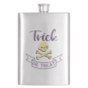 Petaca Trampa o trate los huesos cruzados del cráneo cint