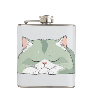 Petaca Tranquilidad del gato Adorable y suave animal que 