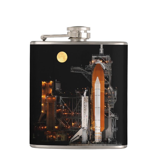 Petaca Transbordador Espacial Discovery y Luna (Anverso)