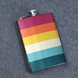 Petaca Trazado rosa y azul