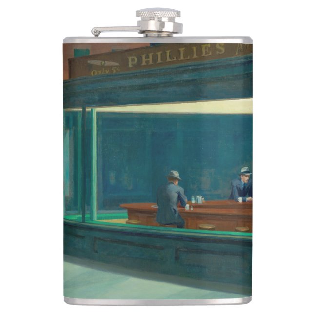 Petaca Trazos nocturnos de 1942 por Edward Hopper (Anverso)