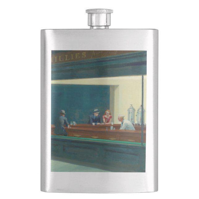 Petaca Trazos nocturnos de 1942 por Edward Hopper (Anverso)