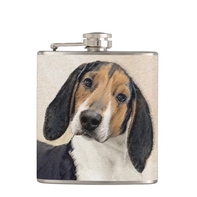 Petaca Treeing Walker Coonhound Painting - Arte original (Anverso)