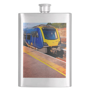 Petaca Tren amarillo y azul