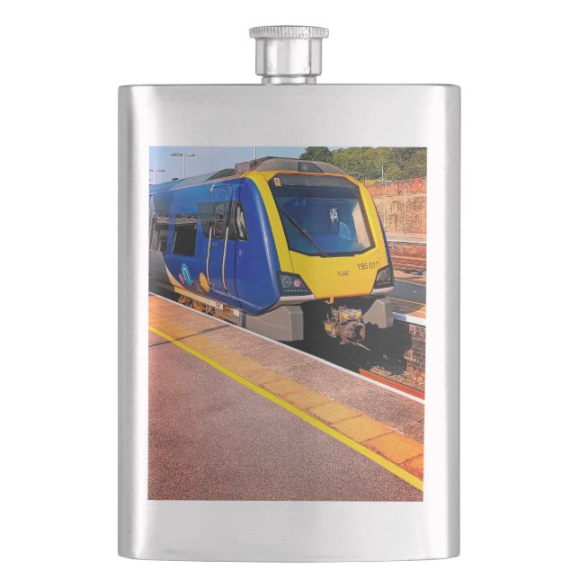 Petaca Tren amarillo y azul (Anverso)