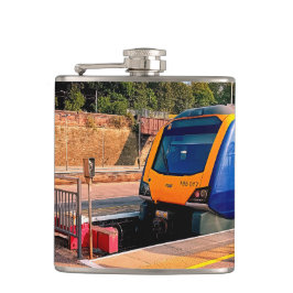 Petaca Tren azul y amarillo