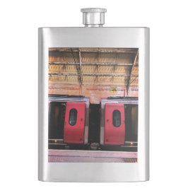 Petaca Tren rojo y plata