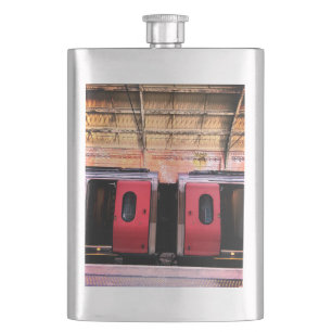 Petaca Tren rojo y plata