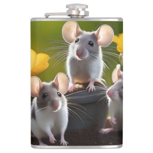 Petaca Tres Ratones En Flores,