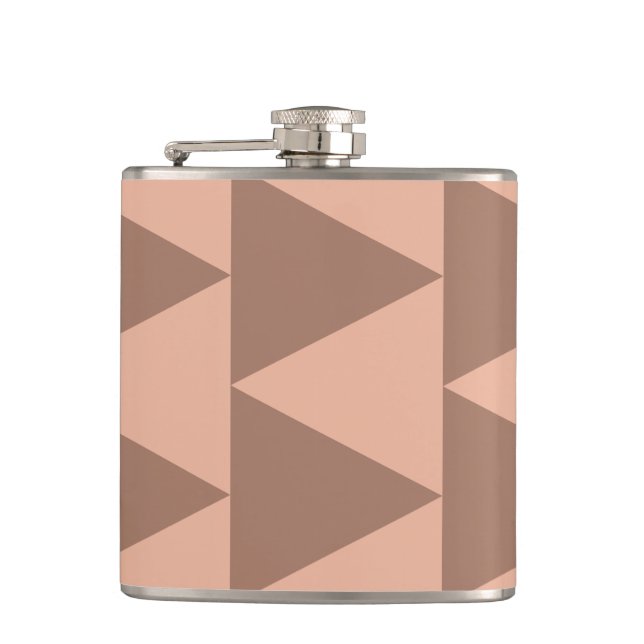 Petaca Triángulos geométricos grandes Mocha Mousse Dusty  (Anverso)