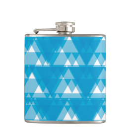 Petaca Triángulos superpuestos azules, frescos, modernos