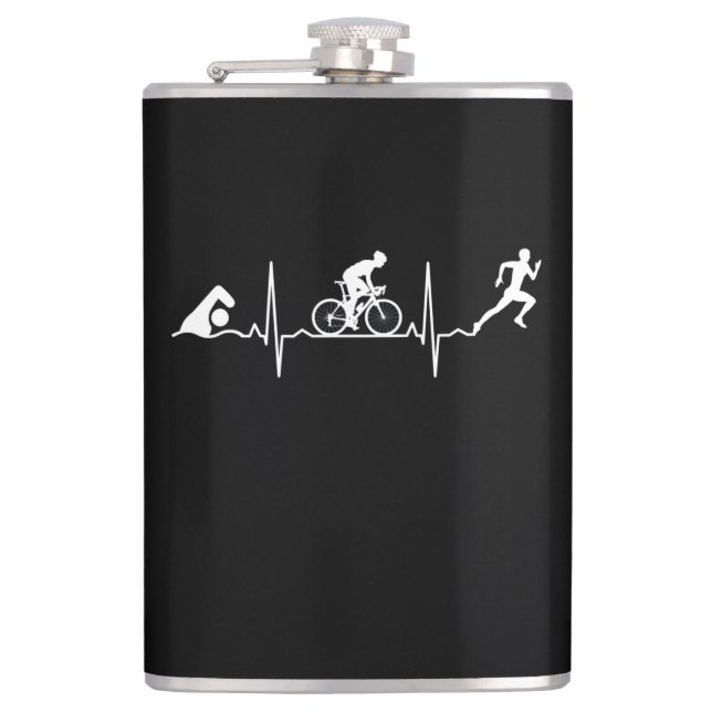 Petaca Triatlón - Latido del triatlón (Anverso)