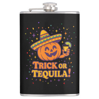 Petaca Trick or Tequila – Funny Halloween Pumpkin Party F