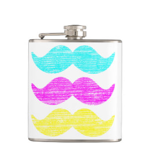 Petaca Trío de Bigotes Coloridos CMY Arte Gráfico