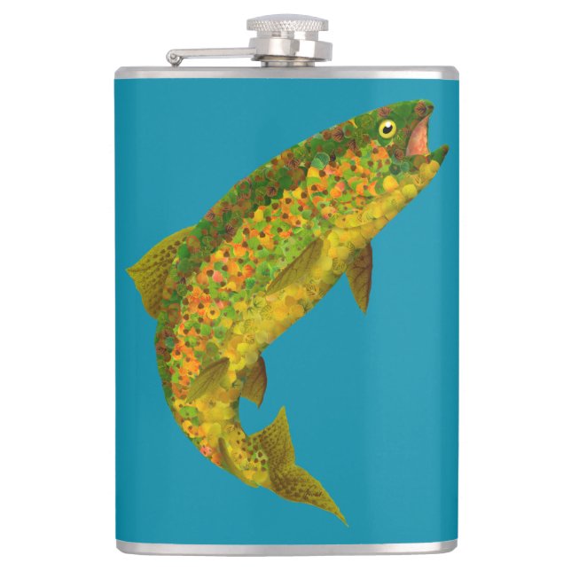 Petaca Trucha arco iris de hoja de lápiz 3 (Anverso)