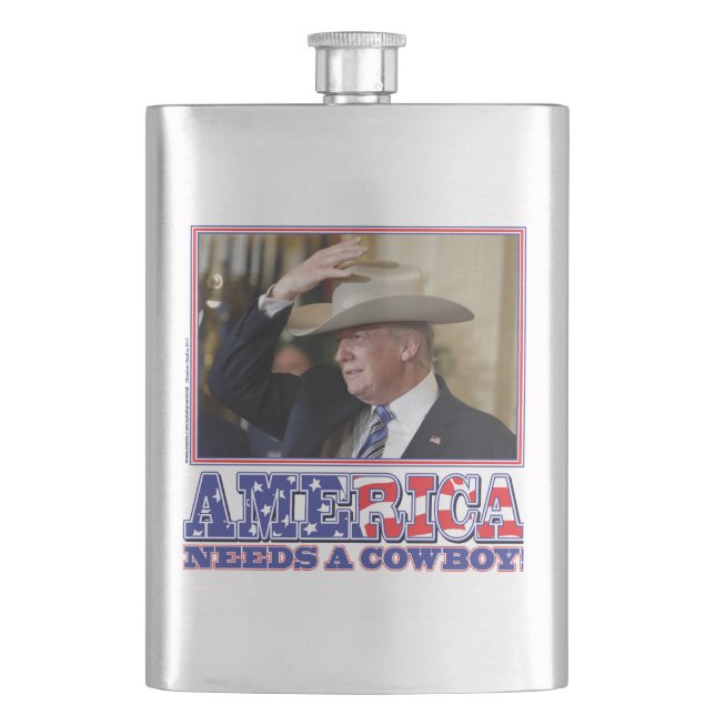 PETACA TRUMP-AMÉRICA-COWBOY (Anverso)