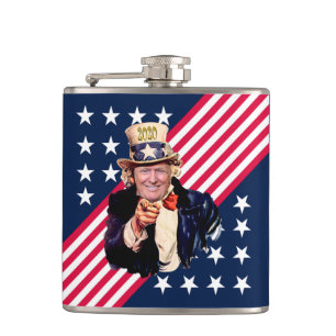 Petaca Trump/Uncle Sam Souvenir Carácter Conmemorativo ~