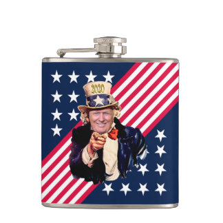 Petaca Trump/Uncle Sam Souvenir Carácter Conmemorativo ~