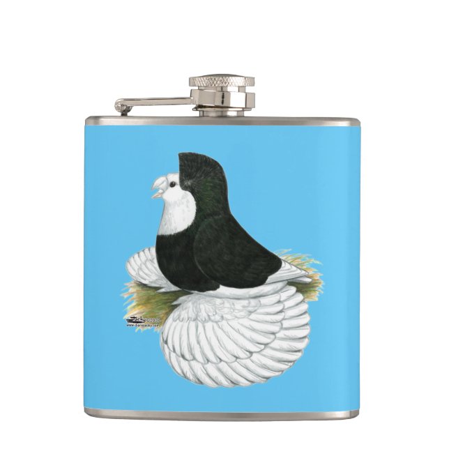 Petaca Trumpeter Pigeon Black Baldhead (Anverso)