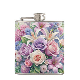 Petaca Tumblador térmico de la flor pastel