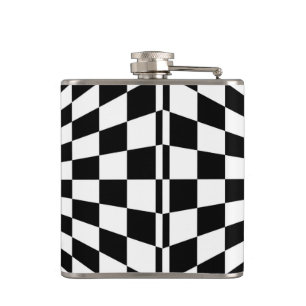 Petaca túnel de tablero de ajedrez de ilusión óptica