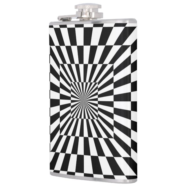 Petaca túnel de tablero de ajedrez de ilusión óptica (Izquierda)